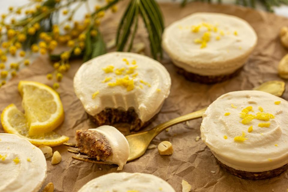 Vegánske citrónové mini cheesecakes